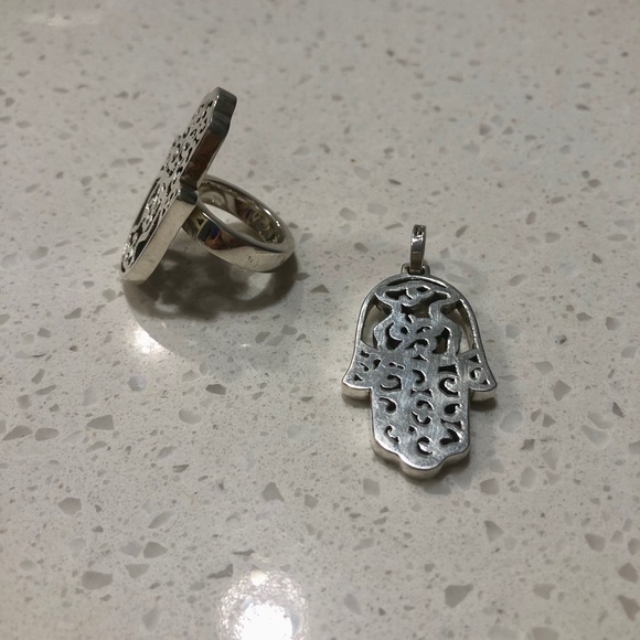 Hamsa Pendant & Ring Set - Picture 1 of 2